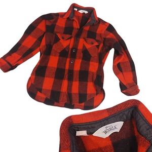Kids Red and Black Plaid Shirt